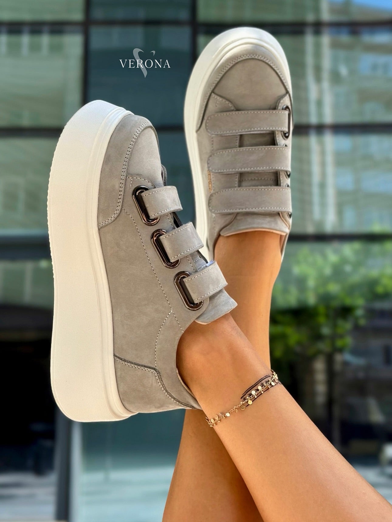 Velcro Strap Platform Sneakers