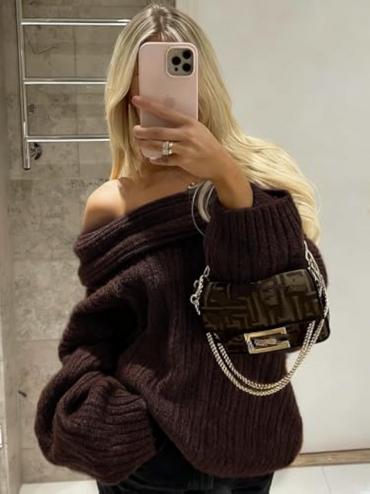 Knitted Off-the-shoulder Top