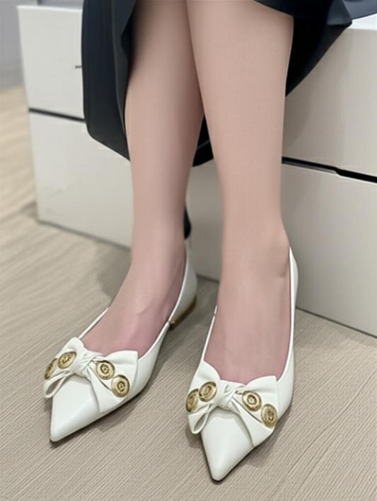 Embellished Pointed Toe Flats