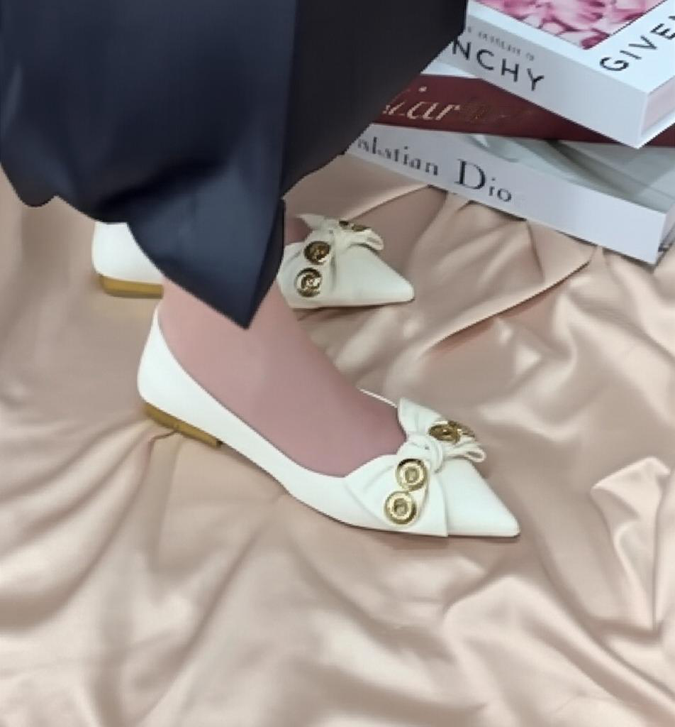 Embellished Pointed Toe Flats