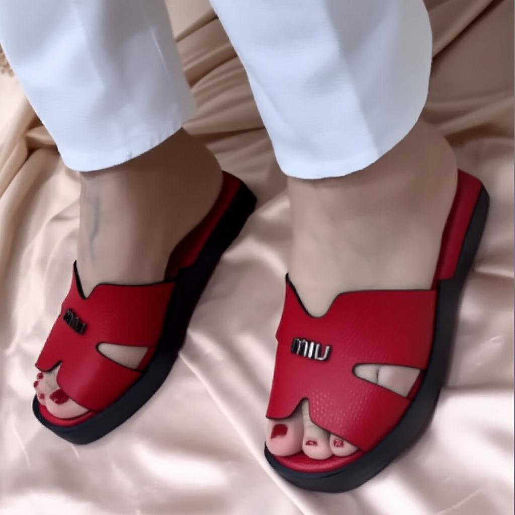 Open Toe Platform Mules