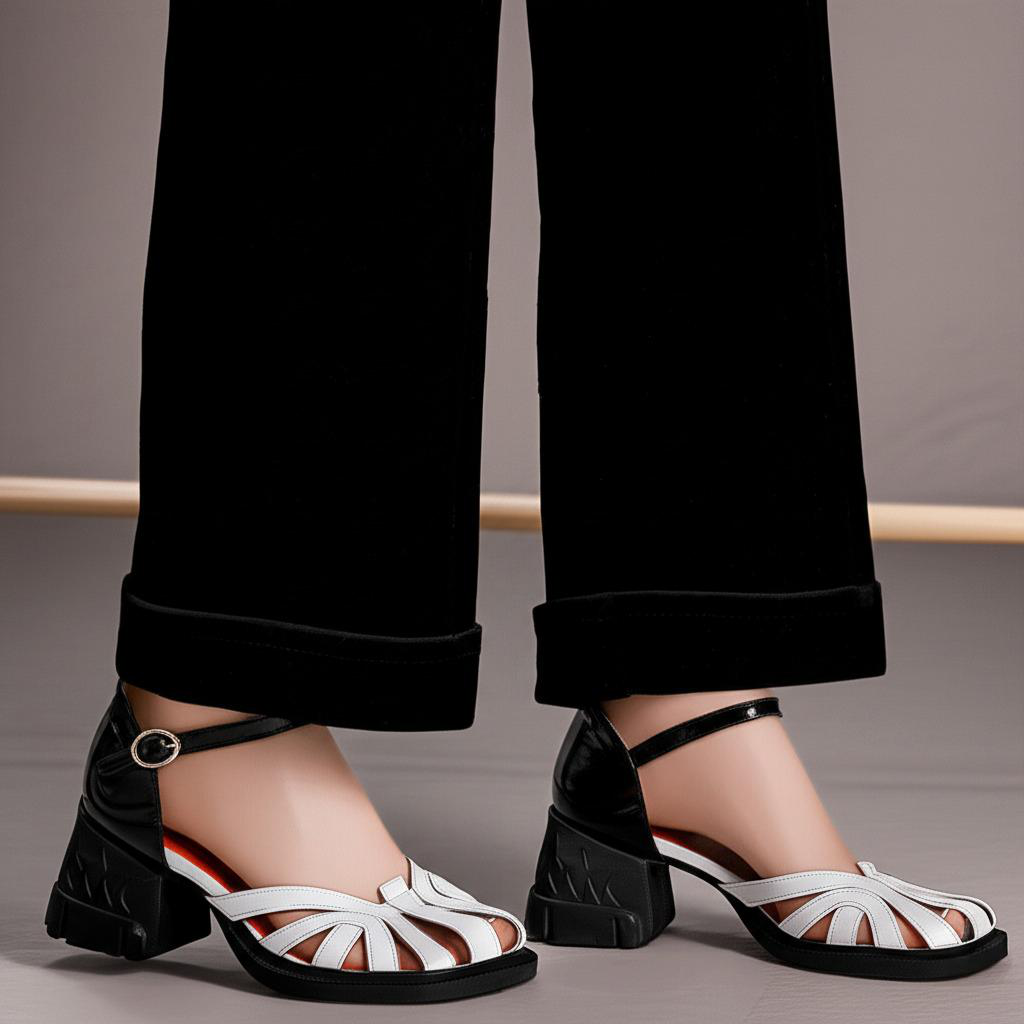 Ankle Strap Block Heel Sandals
