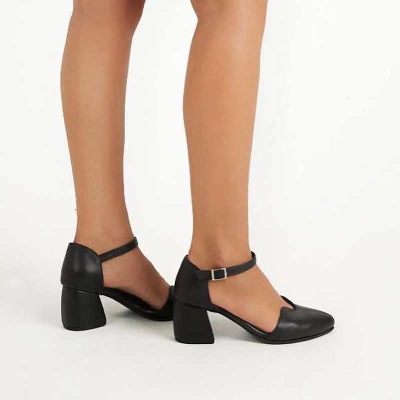 Brown Ankle - Strap Flats
