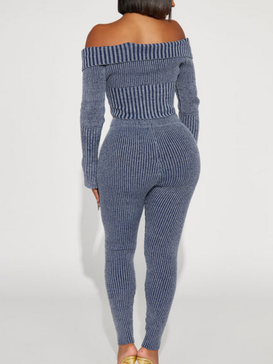 Knitted Zipper Suit