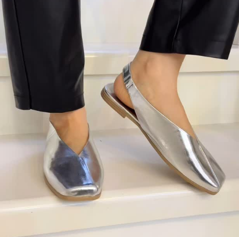 Square Toe Shoes Low Heel Sandals