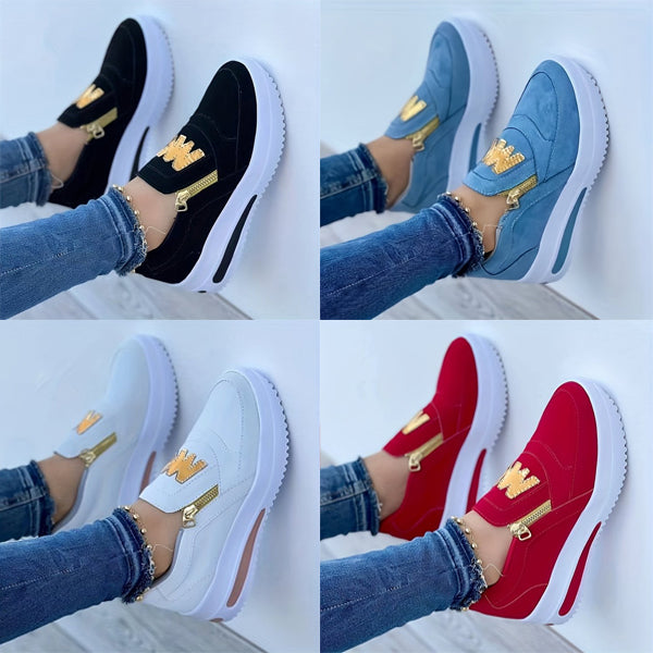 2025 Metallic Embellished Platform Sneakers