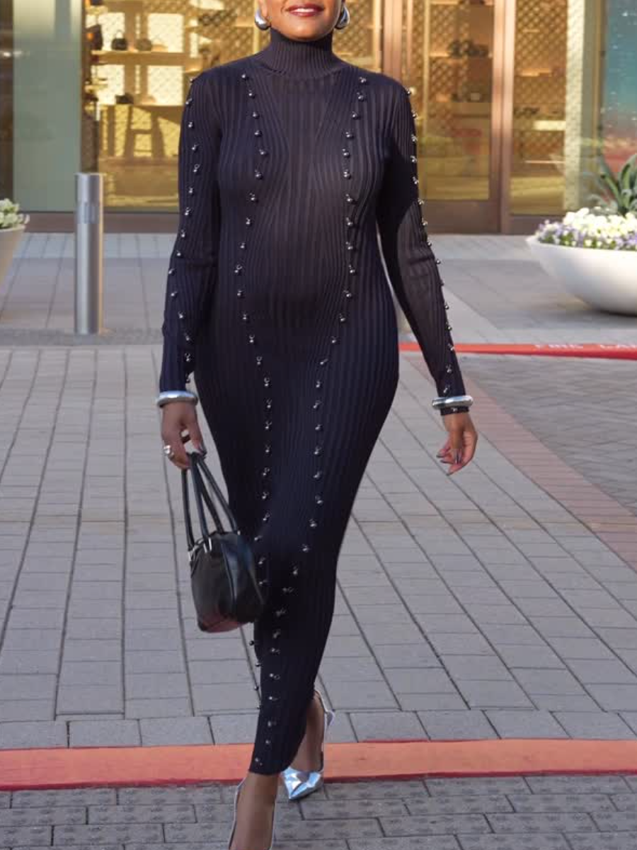 Turtleneck Knitted Dress