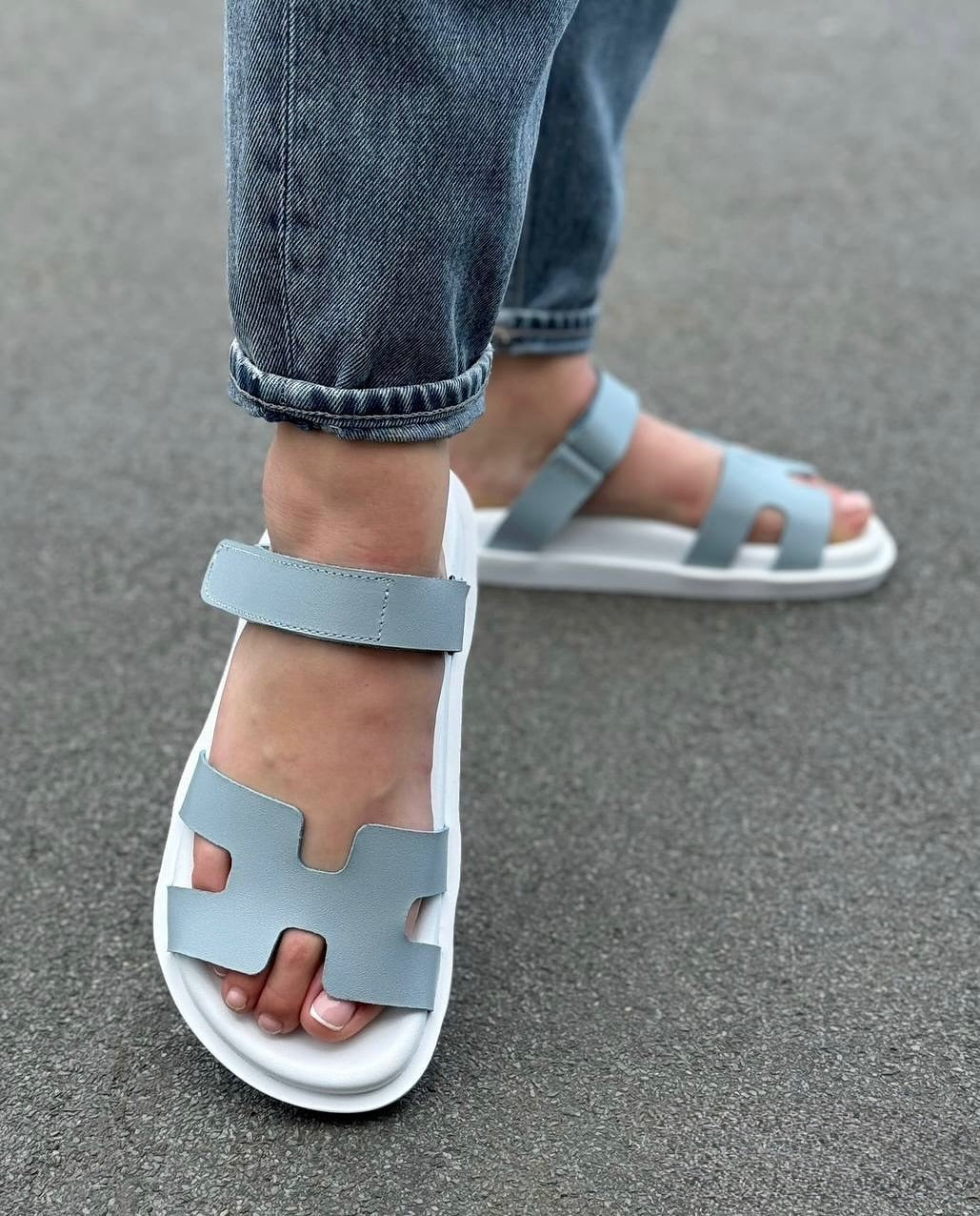Double Strap Flat Sandals