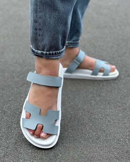Double Strap Flat Sandals