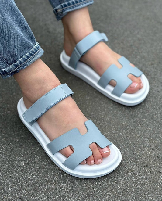 Double Strap Flat Sandals