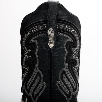Genuine Cowhide Boots - Square Toe