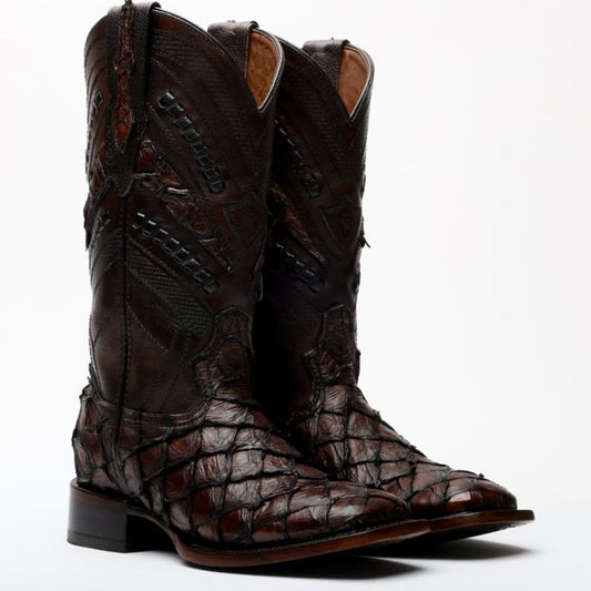 AUTHENTIC Brown Piraroucu Boots - Square Toe