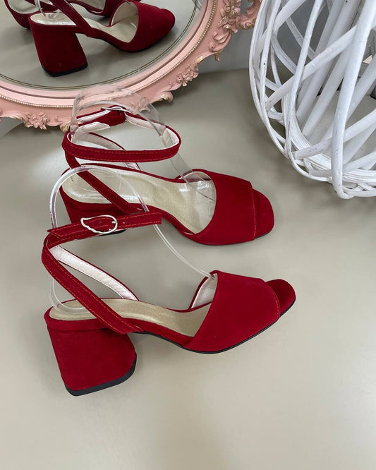 Ankle Strap Block Heel Sandals