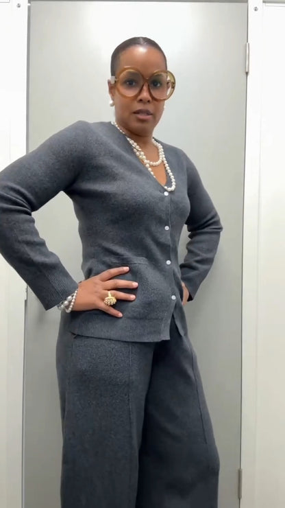 Soft Button Cardigan Sets