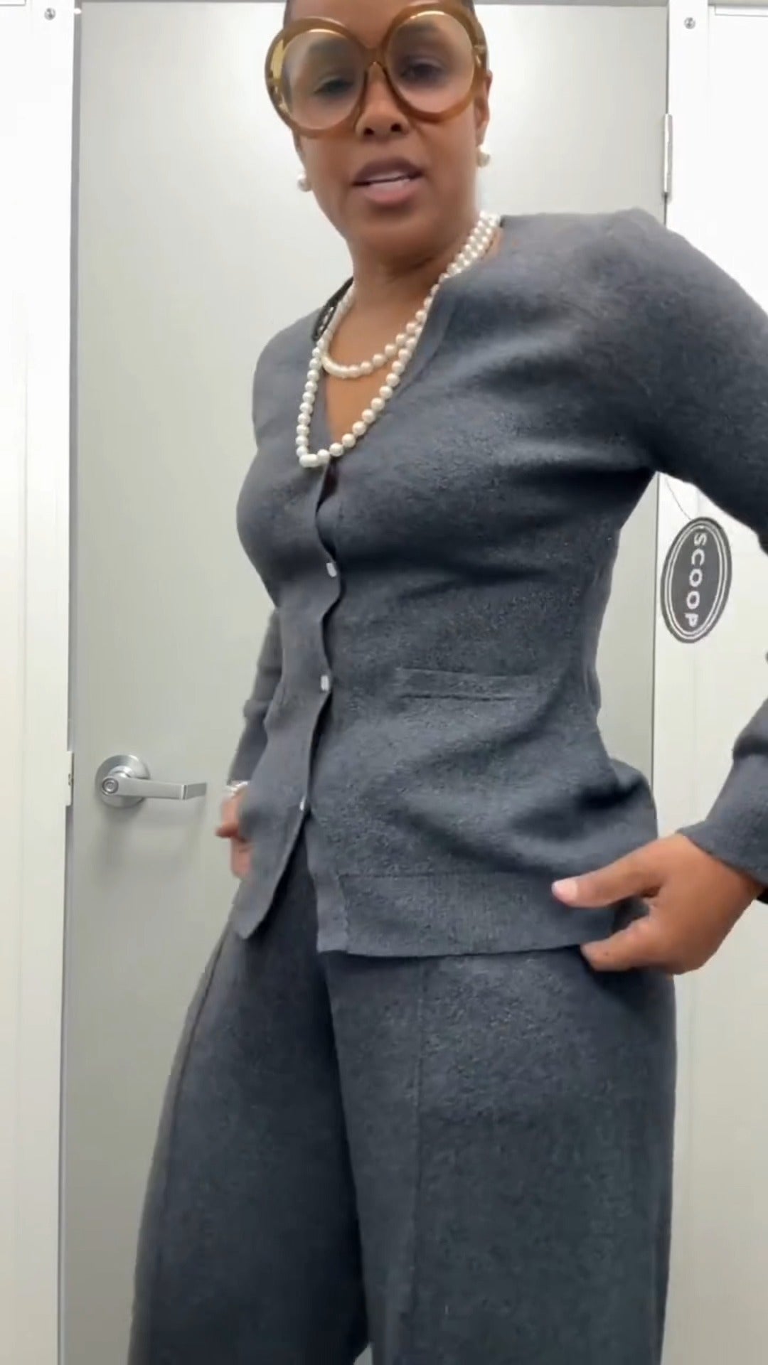 Soft Button Cardigan Sets