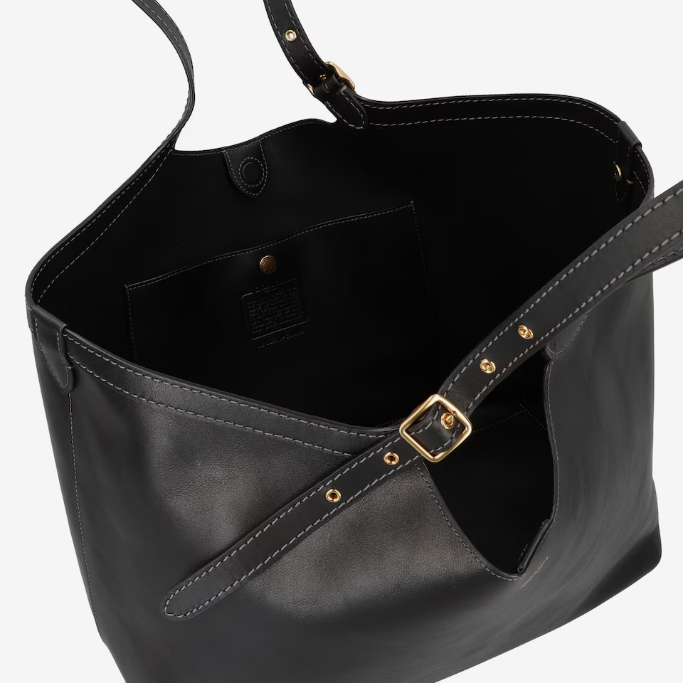 Branded Leather Tote Bag