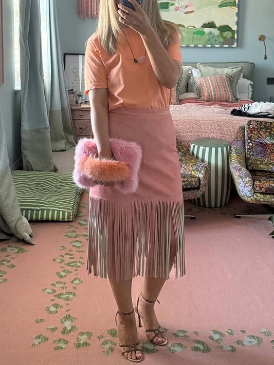 Fashion Suede Fringe Skirt