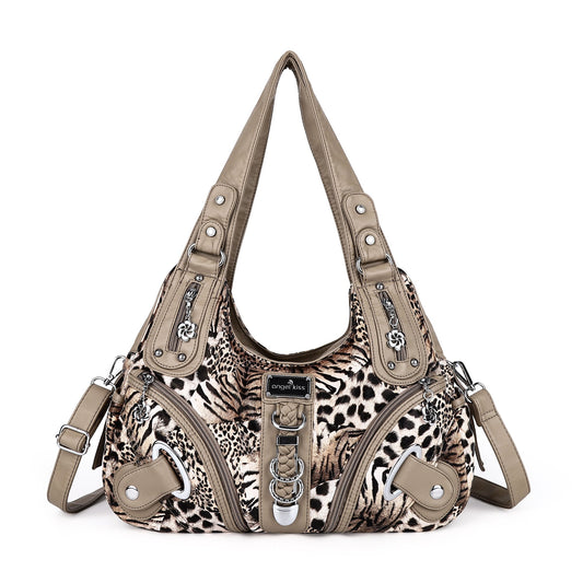 Hobo Leopard print Shoulder Handbag