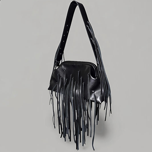 PU Large Tassel Shoulder Bag