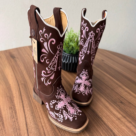 Western Cowboy Boots Embroidered Mid-Boots