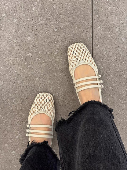 Flat Bow Mary Jane Shoes
