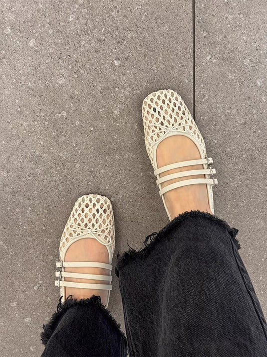 Flat Bow Mary Jane Shoes