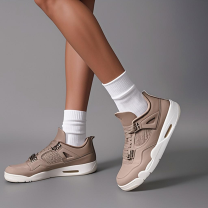 2025 New! Women's Stylish Beige Mesh Sneakers