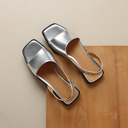 Versatile Square Toe Slingback Footwear