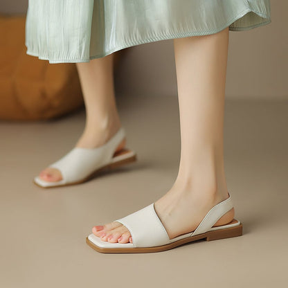 Versatile Square Toe Slingback Footwear