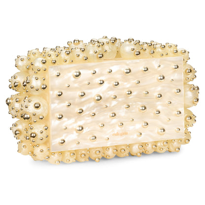 Eos Beaded Acrylic Box Clutch
