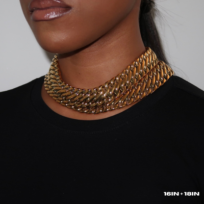 Chunky Double Tight Cuban Necklace