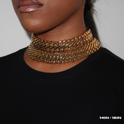 Chunky Double Tight Cuban Necklace