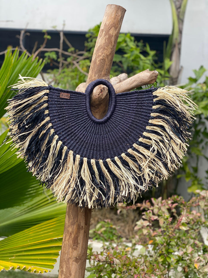 Tassel Handheld Straw Woven Bag Holiday Travel Woven Bag