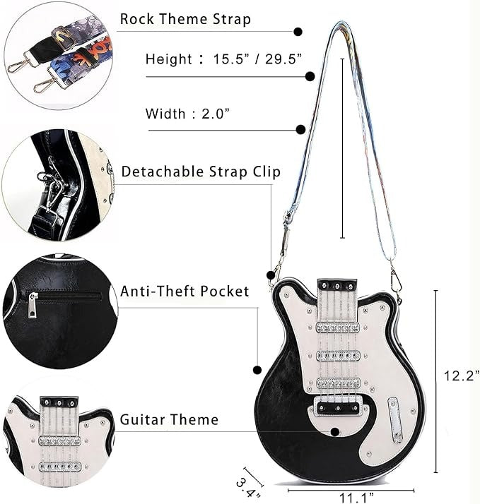 Bass Guitar Unique Design Shoulder Bag