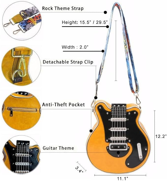 Bass Guitar Unique Design Shoulder Bag
