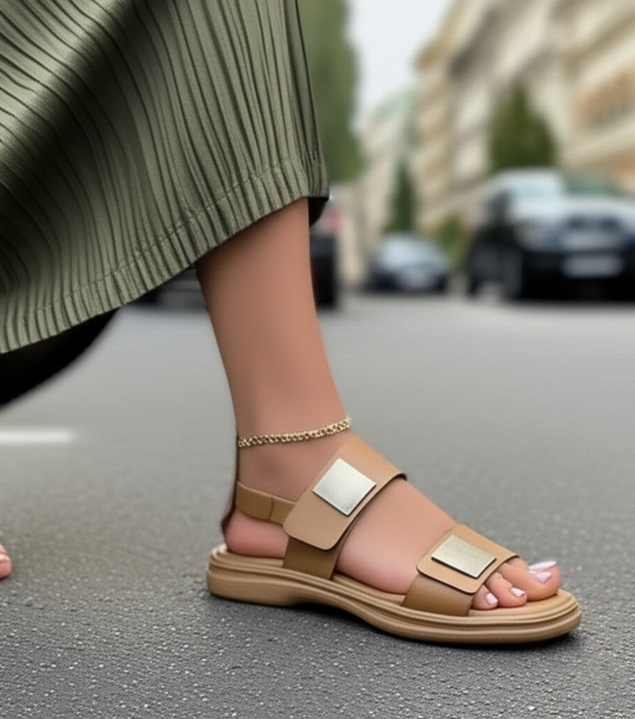 Fashionable Simple All-match Flat Sandals