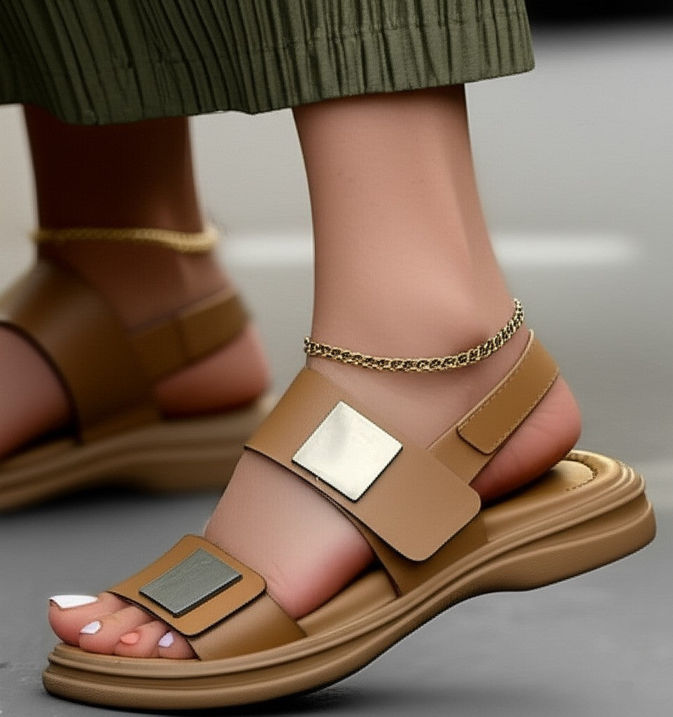 Fashionable Simple All-match Flat Sandals