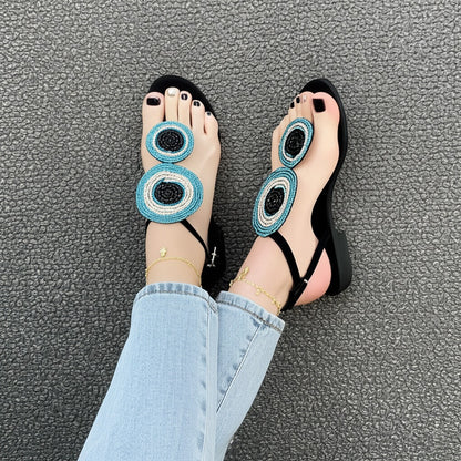 High Sense Fashion Rhinestone Flat Slippers