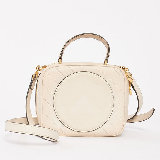 Off White Leather Blondie Top Handle Bag