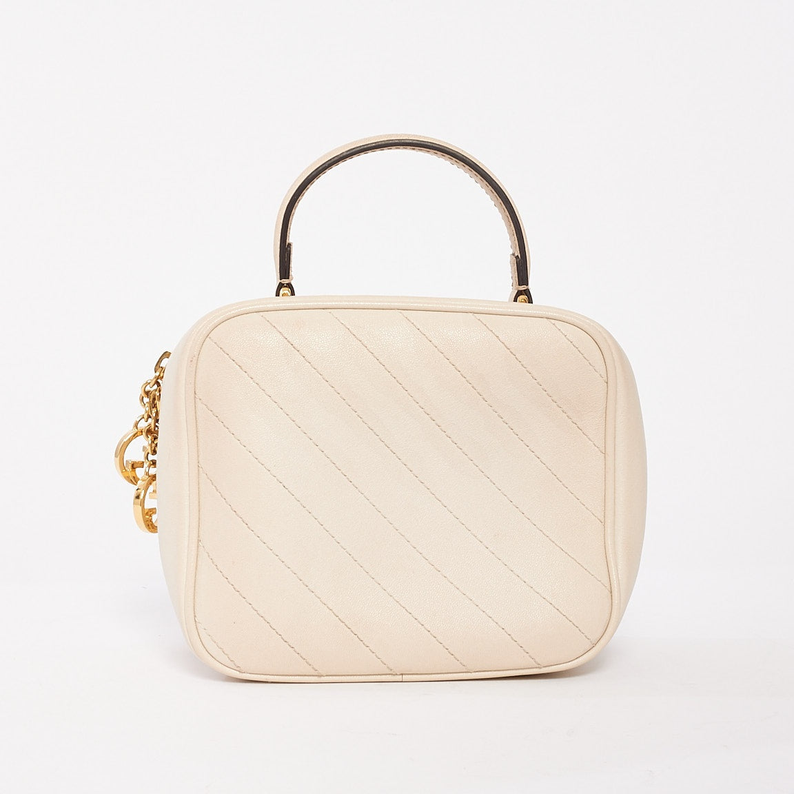 Off White Leather Blondie Top Handle Bag