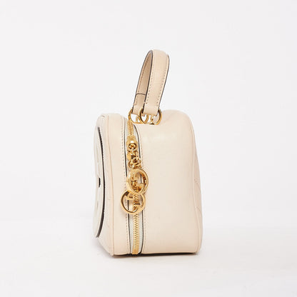 Off White Leather Blondie Top Handle Bag