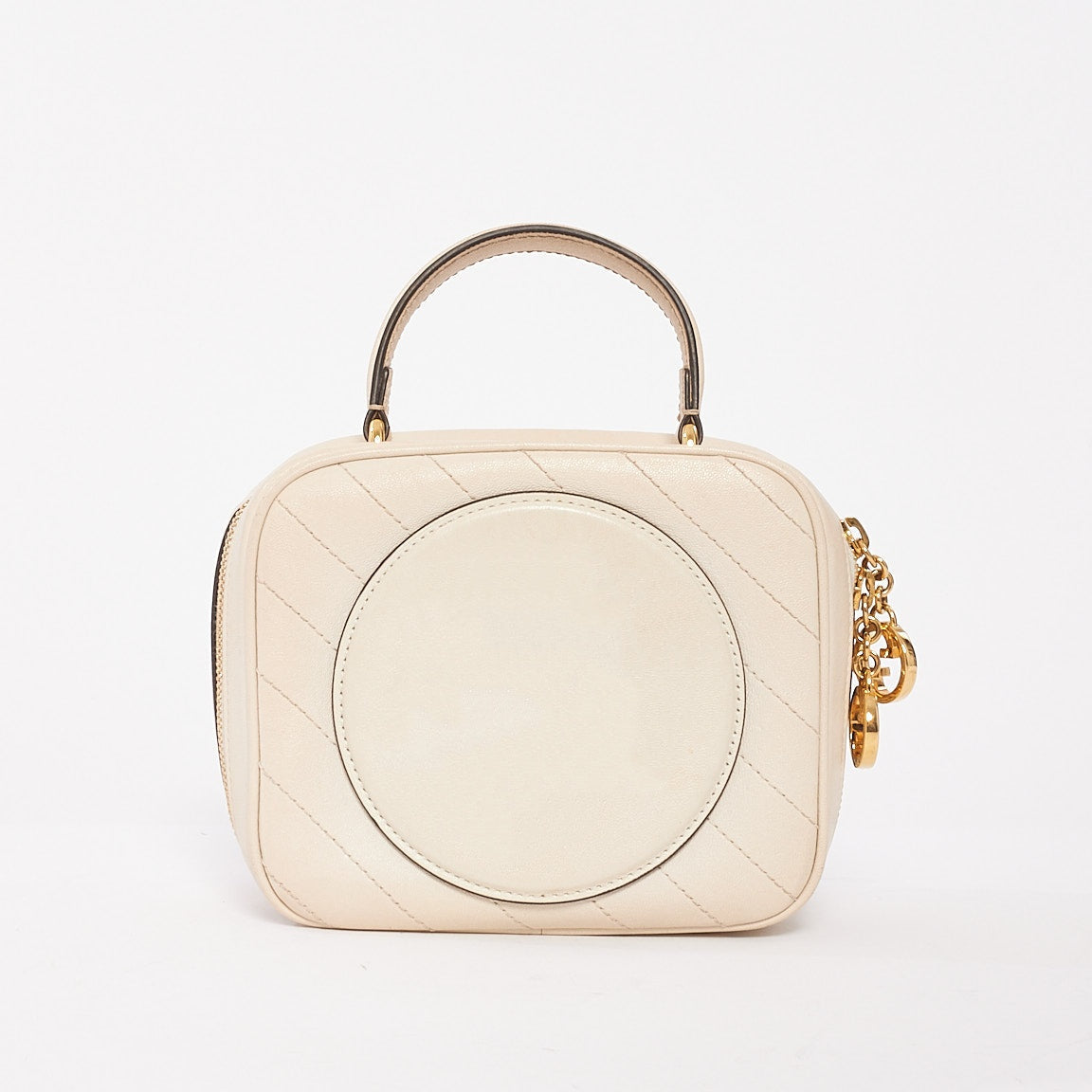 Off White Leather Blondie Top Handle Bag