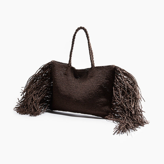 Straw Bag With Fringe