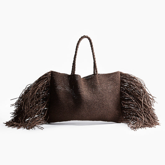 Straw Bag With Fringe