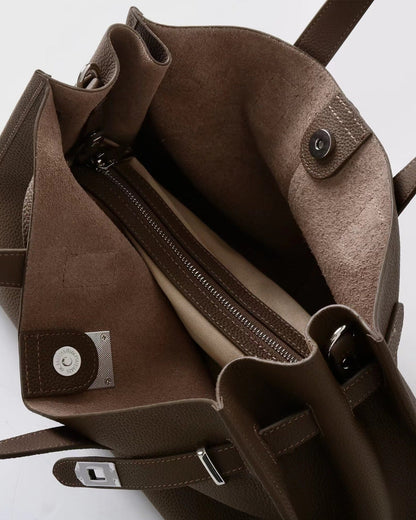 Square Leather Handbag