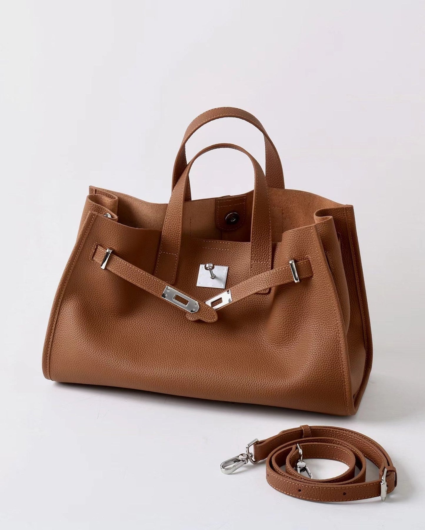 Square Leather Handbag