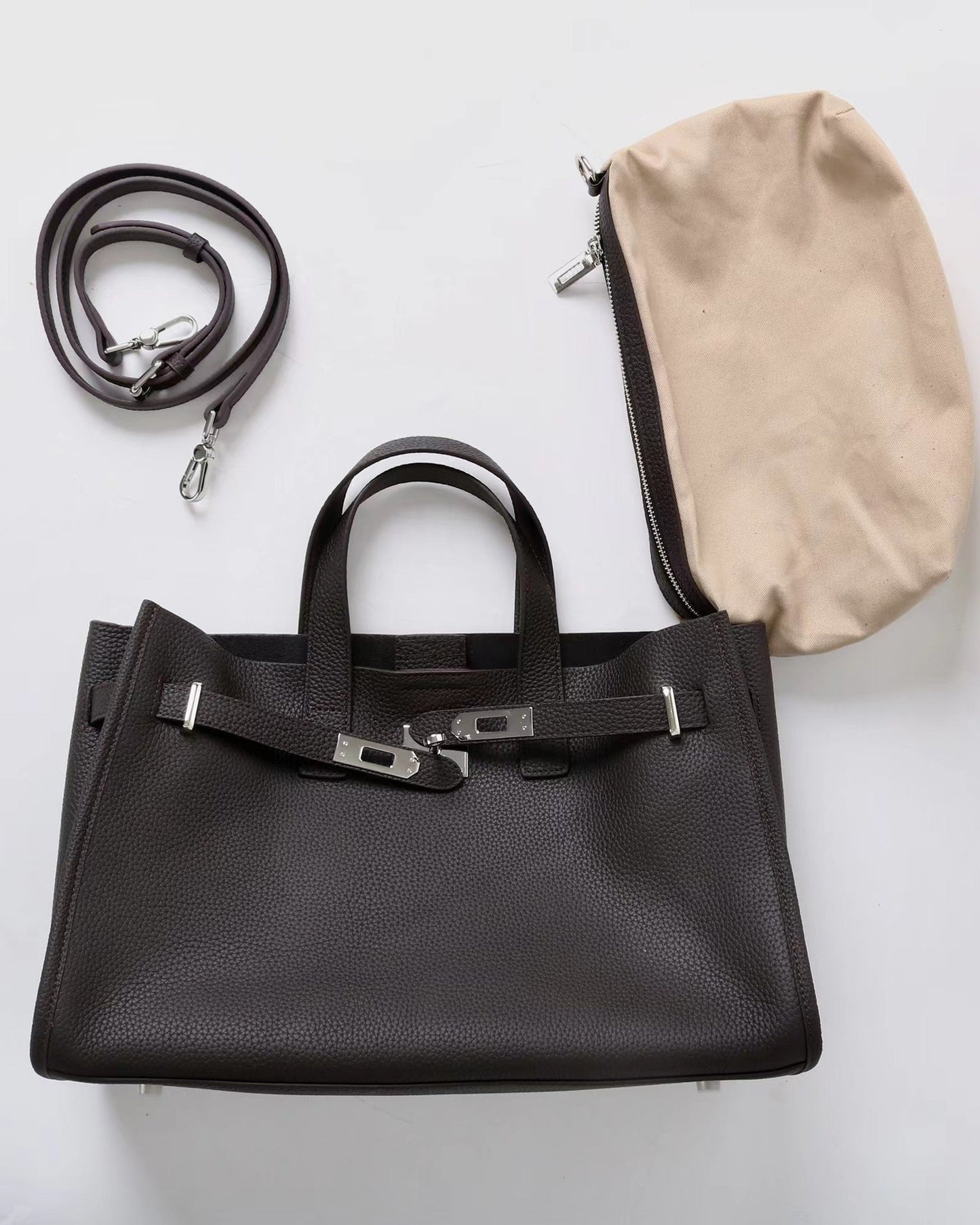 Square Leather Handbag