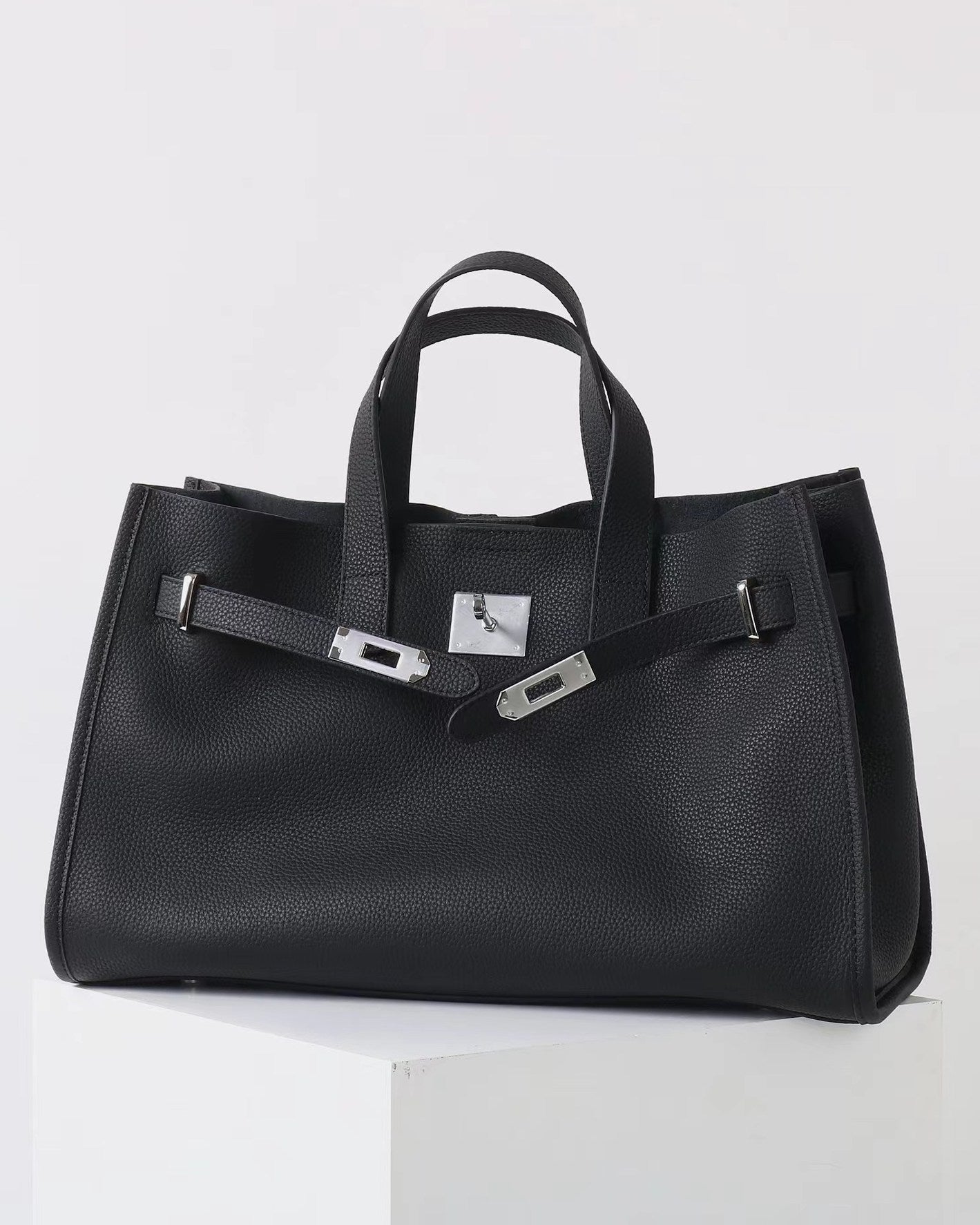 Square Leather Handbag