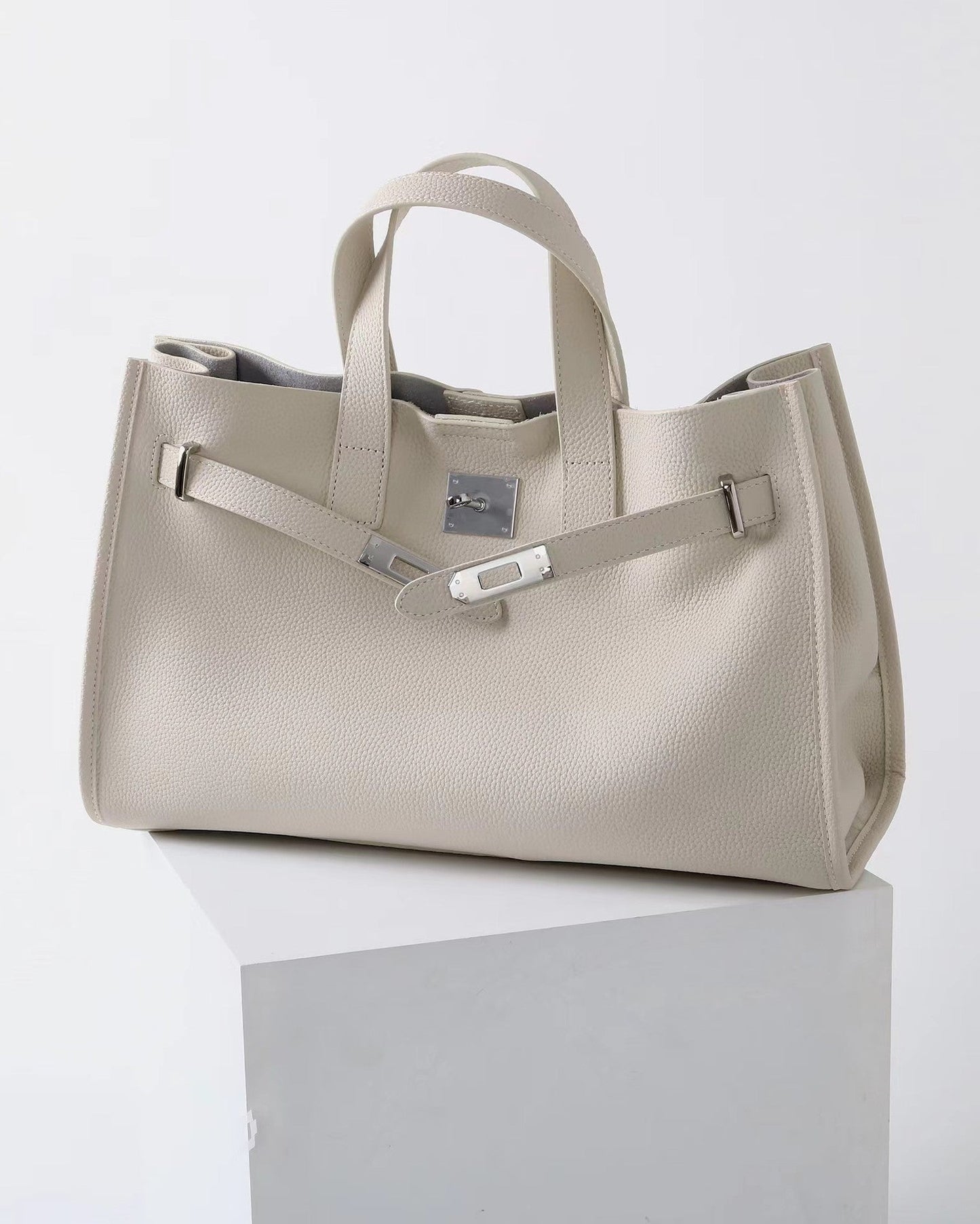 Square Leather Handbag