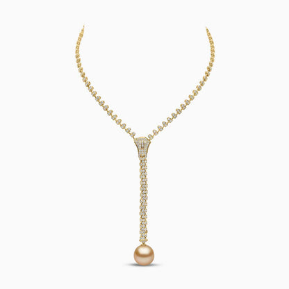 South Sea Pearl And Diamond Zip Necklace